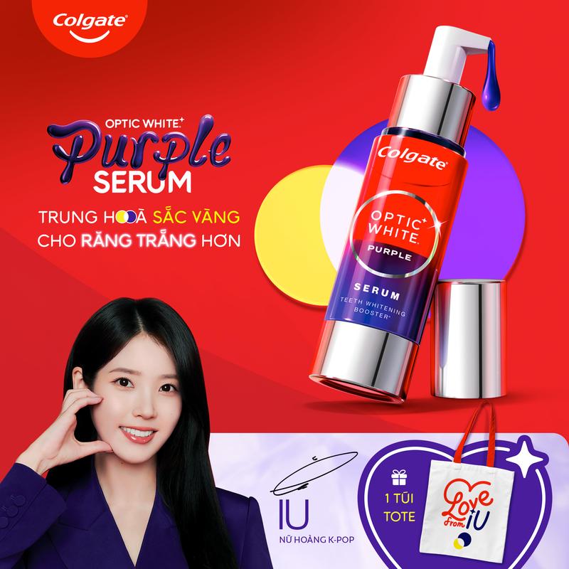 [Duy nhất 7-9.8] Tinh chất trắng răng tăng cường Colgate Optic White Purple Serum 40ML - Công nghệ sắc tím trung hòa sắc vàng cho răng trắng sáng hơn, rạng rỡ tức thì