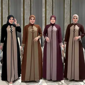 Raneva Dress by Zahra - Gamis Polos Simple Casual dan Elegan