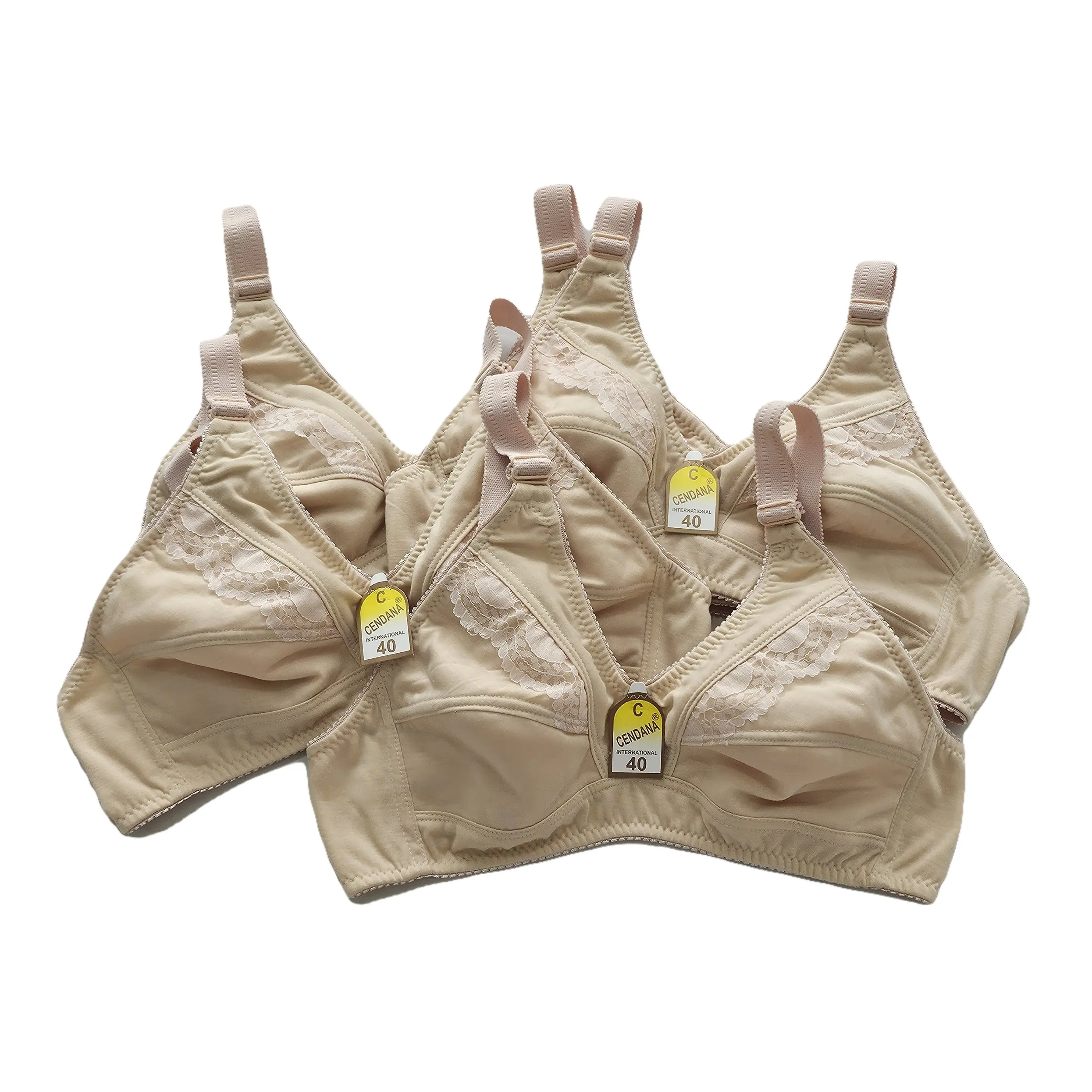 Paket 32.000 Dapat 4pcs Bra Bh Katun Wanita Dewasa Tanpa Busa Tanpa Kawat Lembut Nyaman Untuk Harian Motif Renda