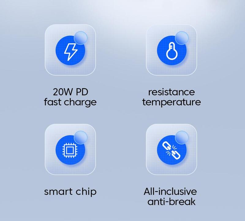 Product Introduction of Toocki Type C to Lightning Cable 20W PD Fast Charging Cable LED Digital Display USB C Cable 480Mbps Transmission Data Cord For iPhone 13 12 11 Pro Max XS X 8 Plus Charger 8