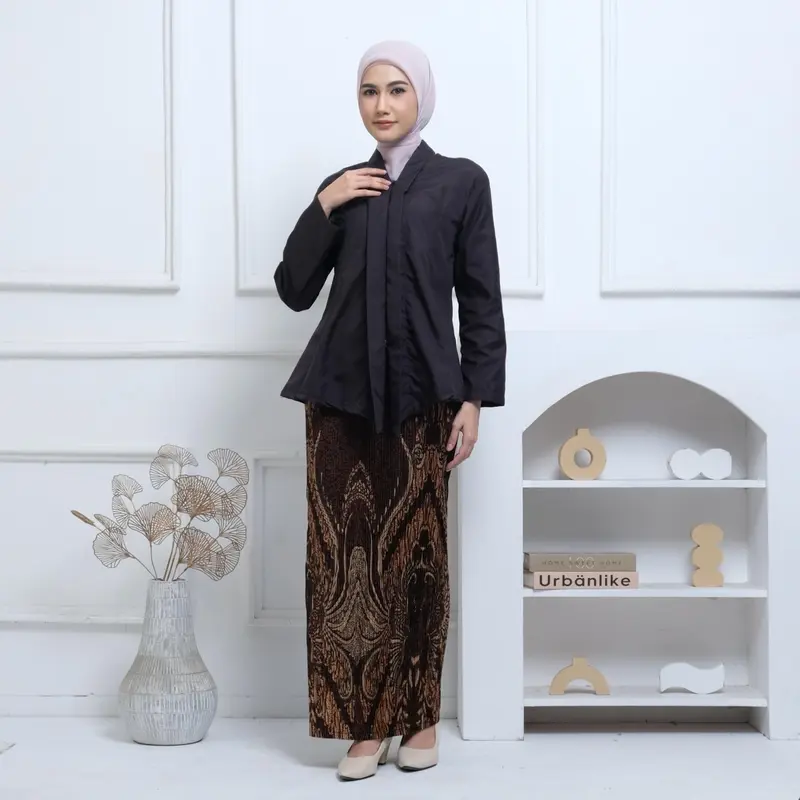 Atasan Kebaya Kartini Lengan Panjang Wisuda Kondangan Motif Wanita grosir  kebaya  Dress Katun Pesta Mewah 2