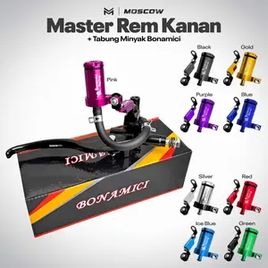 MASTER REM KANAN BONAMICI TABUNG MINYAK REM FULL CNC ORIGINAL BONAMICI RACING BEAT MIO CBR JUPITER HANDLE BRAKE RIGHT SET CUP OIL UNIVERSAL paket BREKET tabung Minyak Rem Cb150r Megapro Versa Thunder VEGA F1zr R15 Vespa MIO GEAR R25 KLX Cr Beat Vario Scoo