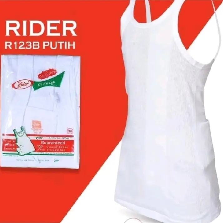 NAFIREL - 3 PCS - Singlet Rider - Kaos Dalam Pria - Original - Singlet Dewasa - R 123B - Khusus Putih celana dalam cowok 5