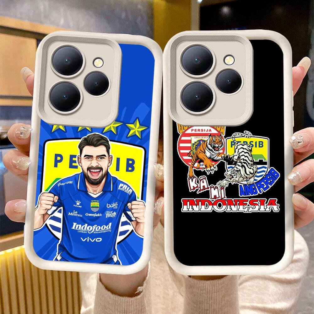 C-37 Persib Casing untuk Realme Note 70T 70 60 50 Narzo 80 Lite Kasus Pelindung Case