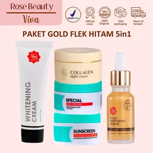 [PROMO 5in1] Viva Paket Brightening Anti Flek Hitam 5in1 - Viva Whitening Cream + Special Day Cream + Sunscreen Foundation + Night Cream + Serum Untuk Mencerahkan Wajah dan Memudarkan Bintik Hitam