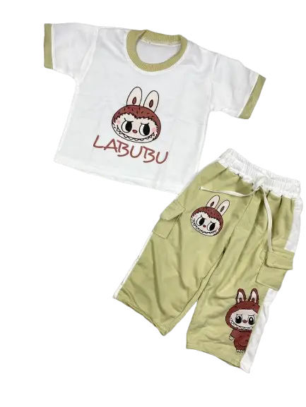 set outfit anak perempuan sweater terbaru setelan motif usia 1-12 tahun Parsel setelan  labubu taupe setelan resmi & setelan 2