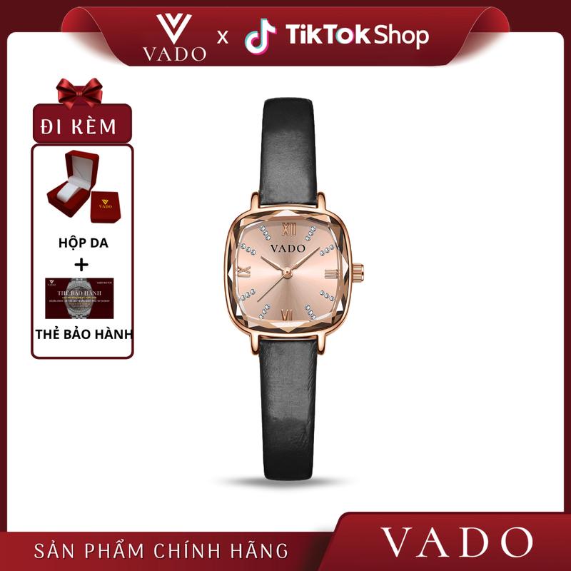   VP - DHJ7716V  Đồng hồ nữ nhỏ gọn mặt vuông dây da phong cách cổ điển - DHJ7716V 