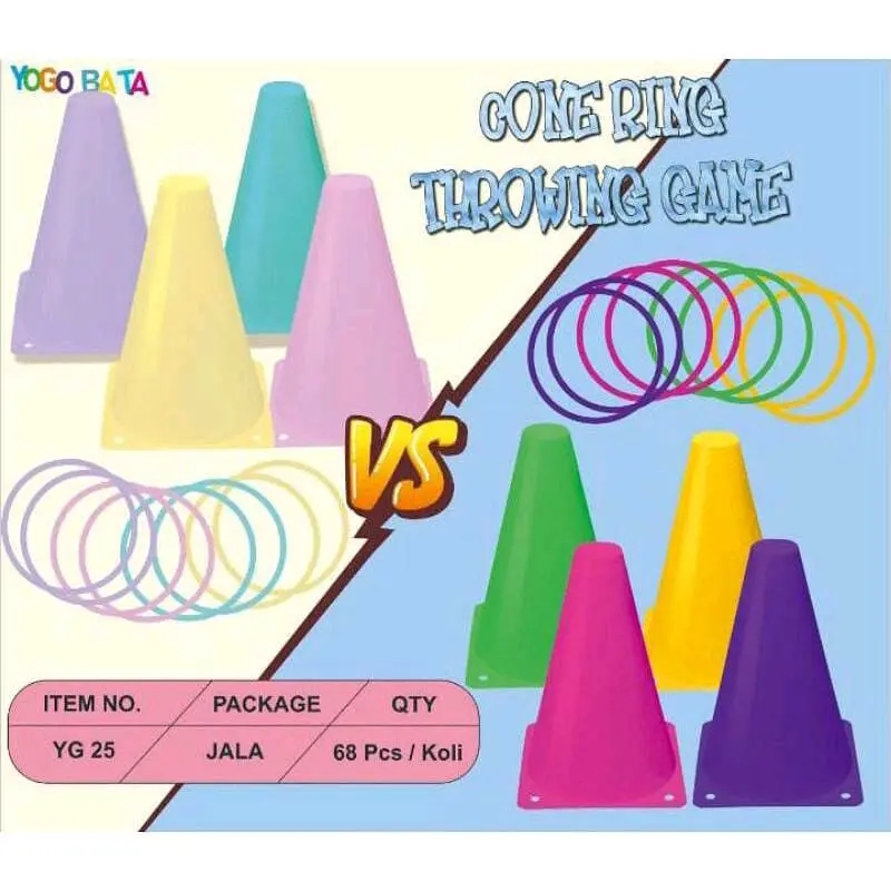 Mainan edukasin anak cone ring/kerucut ring/Corong rintangan YG 25 Toys Game Permainan 0