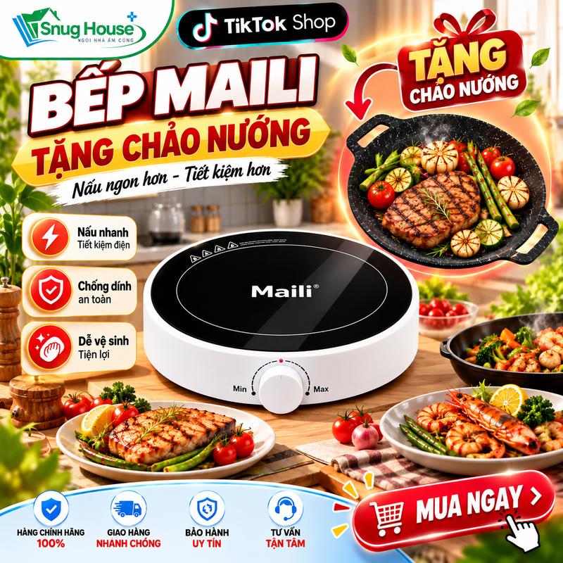 BÊP TỪ MAILI 2500W - CÔNG SUẤT CỰC MẠNH NẤU SIÊU NHANH - TIẾT KIỆM THỜI GIAN DEAL SỐC - GIÁ CỰC HỜI!