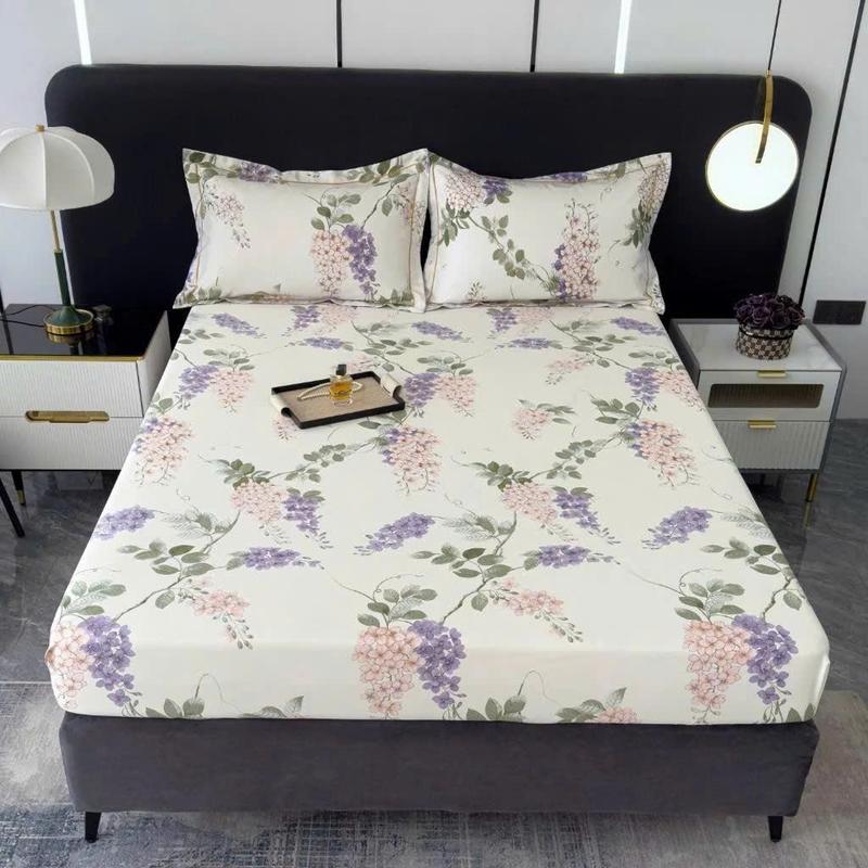 Set 3 Món Ga + 2 Vỏ Gối Lụa Thái Nhập Khẩu Cao Cấp - Mềm Mại , Thoáng Mát , Phù Hợp Hè Thu 2025 4