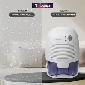 Rokeet Dehimudifier Air Drayer Penyerap Kelembaban Udara Ruangan Kamar Anti Jamur Kapasitas 500 Ml Terlaris