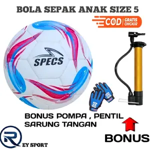 Bola Sepak No 5 Terbaru Specs Palapa Bonus Sarung Tangan Pompa Ball Outdoor