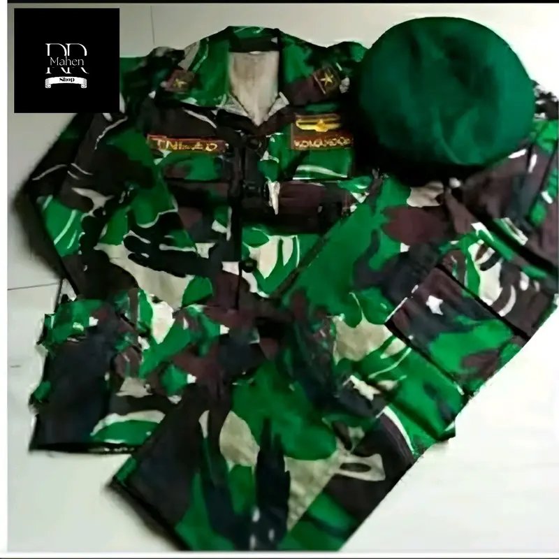kostum & aksesori Seragam TNI Anak Baret Hijau - Kostum Anak Laki-Laki - Fashion Baju Pakaian 1