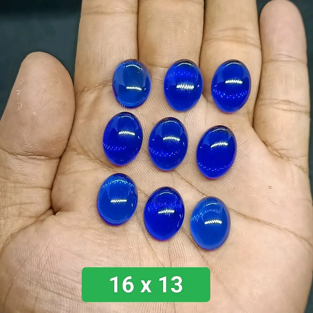 Batu Biru King Safir Keristal 16 x 13