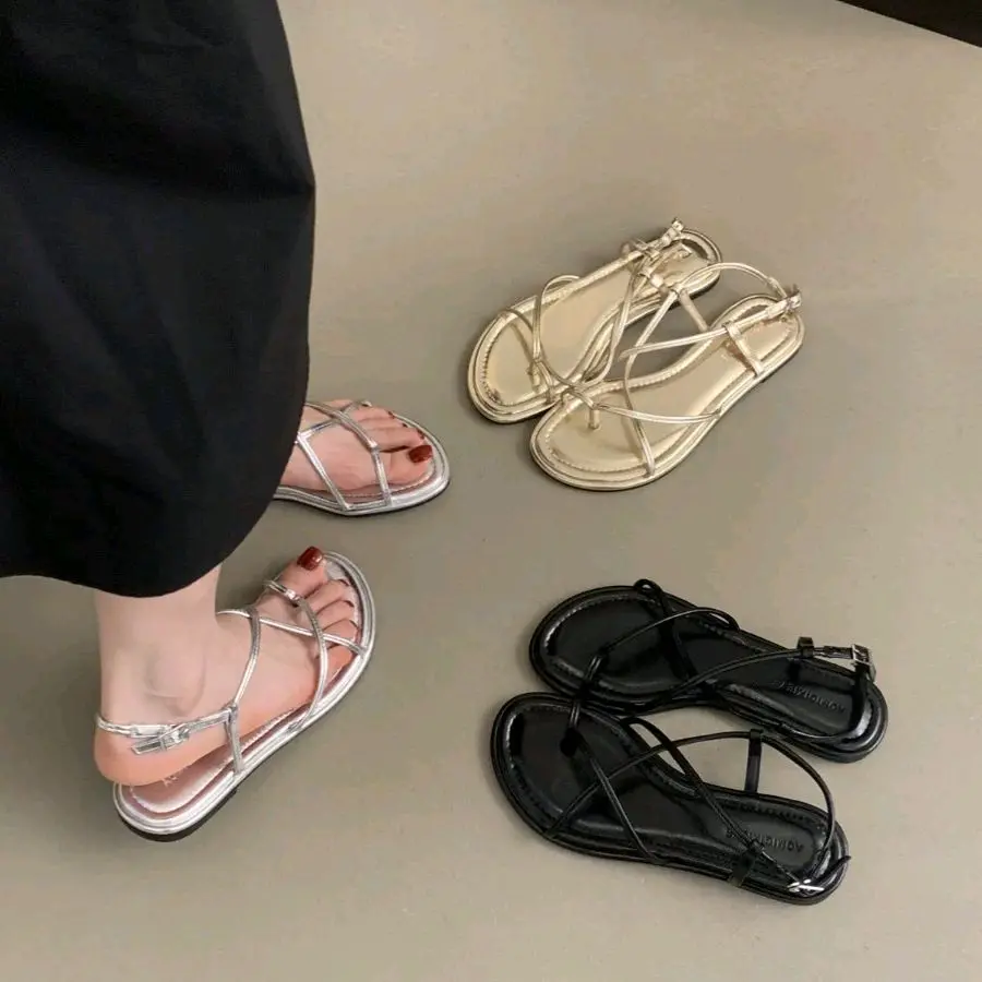 sandal tali silang wanita terbaru sendal tali jepit wanita elegan simpel 2025