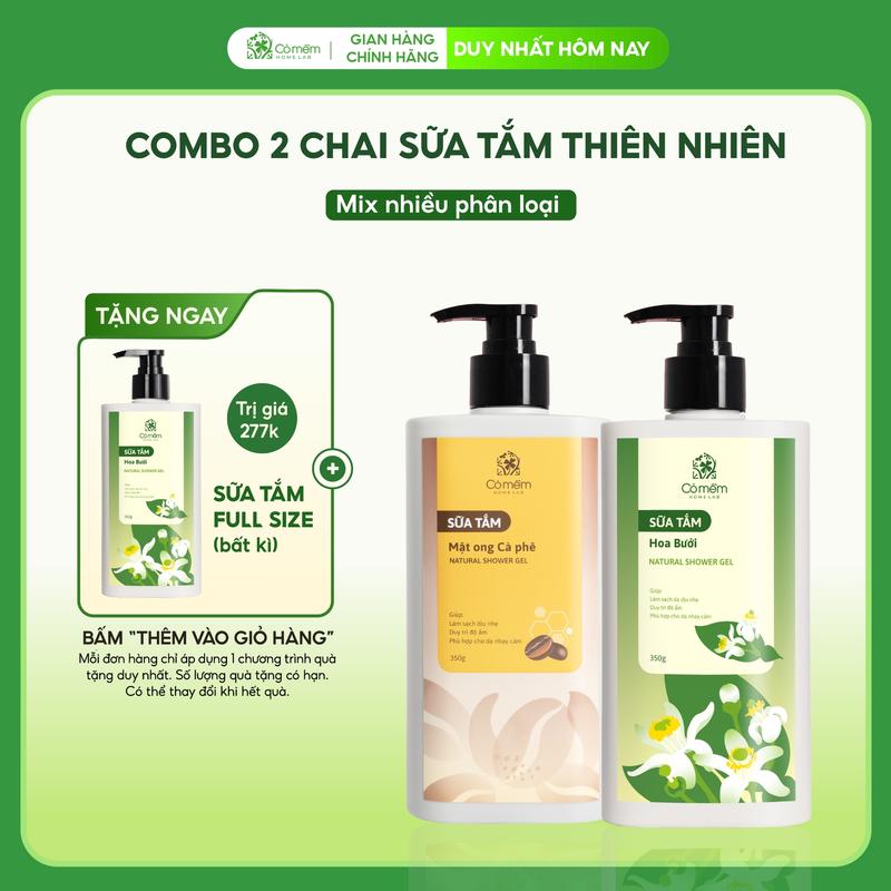 Combo 2 Chai Sữa Tắm Thiên Nhiên Cỏ Mềm 350g