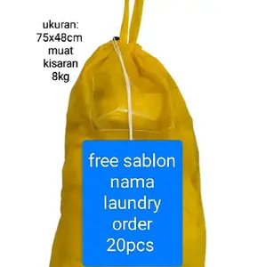Tas Laundry jumbo 75x48cm Mika Tempat Lebel Merk Laudry/Nama Pelanggan