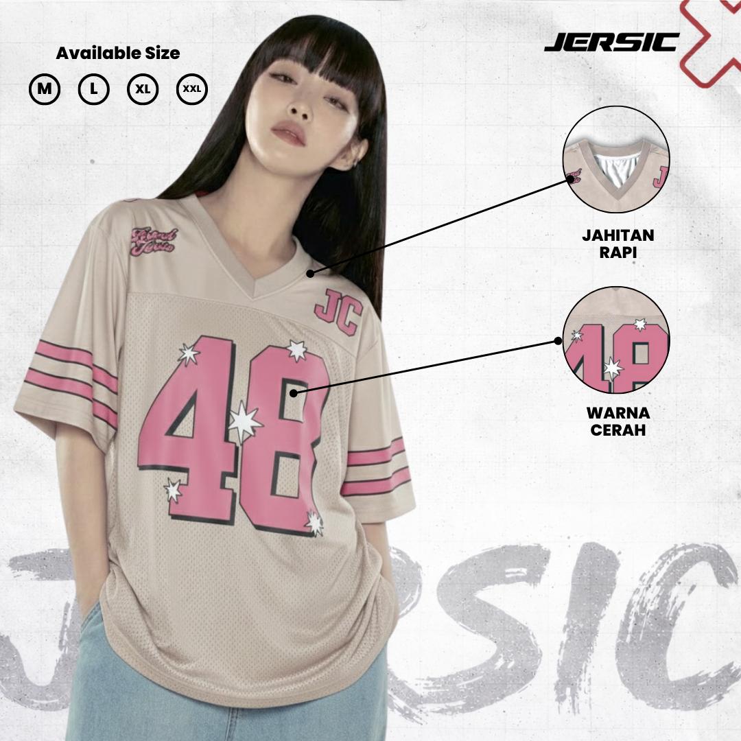 Jersey Number Series 48 Unisex Oversize Streetwear Bahan Adem Dry Fit - Jersic
