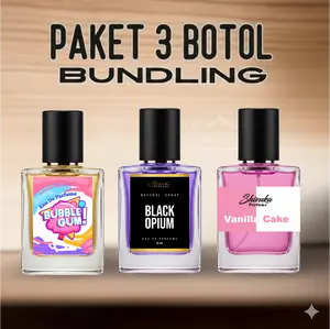 TRENDING VIRAL TERMURAH PAKET 3 BOTOL BUNDLING PARFUM BUBBLEGUM VANILLA CAKE BLACK OPIUM PRIA WANITA 30ml Tahan 6-8 Jam Eau