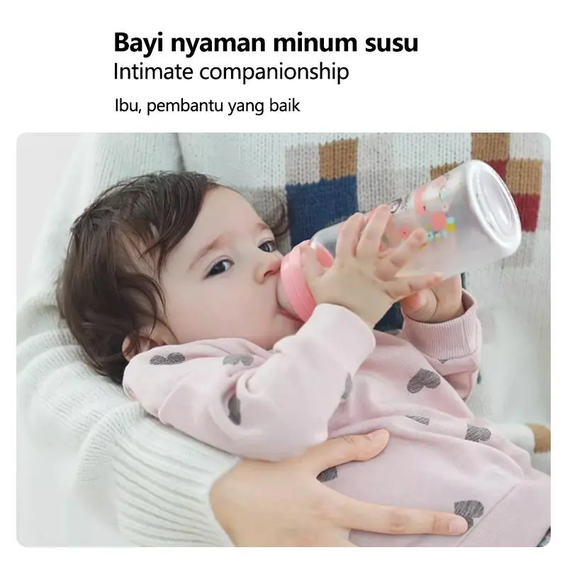 320ml Botol Susu Dot Nipple Wide Feeding Bottle Botol Cartoon botol  Berbagai Macam Mouth berisi Nipple Anti-Flatulence  AB-813 Bayi Accessories 5
