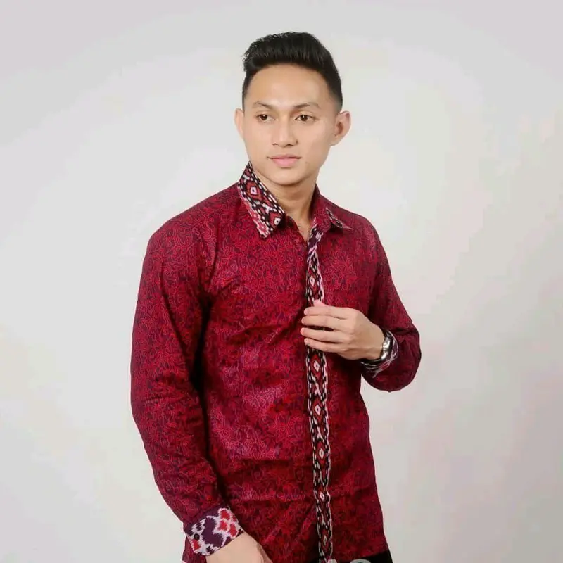 Kemeja Batik Pria Lengan Panjang -Banyak Pilihan motif-Bahan Katun-Seragam Kerja 2