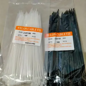 Kabel Ties tali Ties 10cm 15cm 20cm 30cm Hitam putih