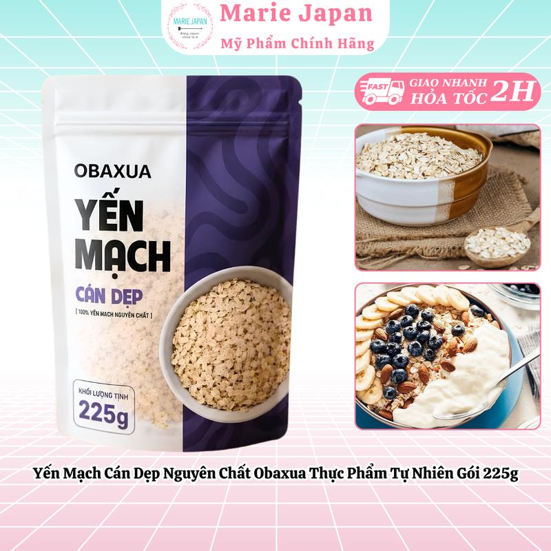 Yến Mạch Cán Dẹp Nguyên Chất Obaxua Thực Phẩm Tự Nhiên Gói 225g