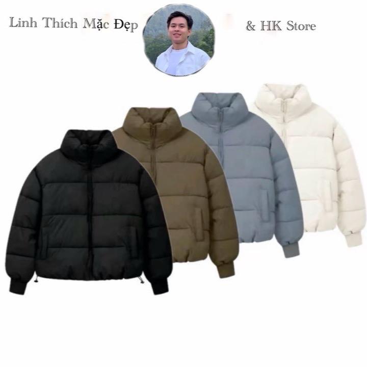    Deal Độc Quyền Linh Thích Mặc Đẹp  & HK Store  Áo Phao Nam Nữ Bông Nhồi H&K Store From Boxy Dáng Lửng Tay Dài  Chống Nước  Giữ Nhiệt Tốt  Cổ Cao Có Dây Rút Kéo Sườn 