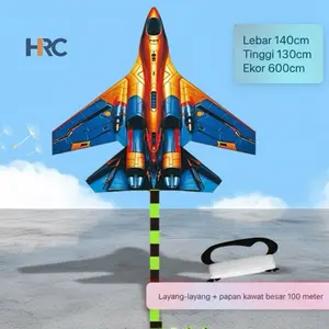 Layang-layang Pesawat Terbang 1,4M, Layangan Pesawat Jet Tempur, Layangan Jumbo, Pesawat Pengebom Bonus Tali Layangan