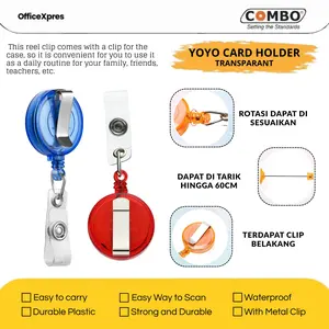 Gantungan ID Card Yoyo Transparant Combo