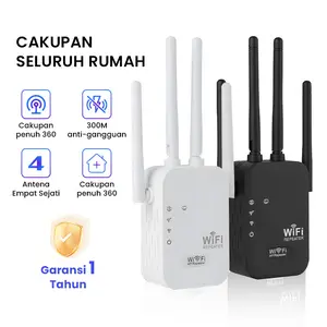 WikoID WiFi Extender Repeater SWF01 Wireless Range Router 4 Antenna Home Signal Super Strong Wall Penetration Penguat Sinyal Booster 2.4G