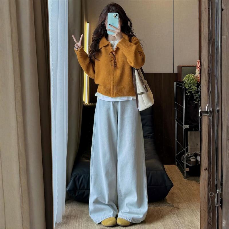 MIAA Quần Jean Trắng Nữ Cạp Cao Ống Suông Rộng 30-33cm Chất Vải Jeans Mềm Quần Bò Ống Rộng Nữ Trắng Đủ Size XS_XL Mã J09 | BigBuy360 - bigbuy360.vn