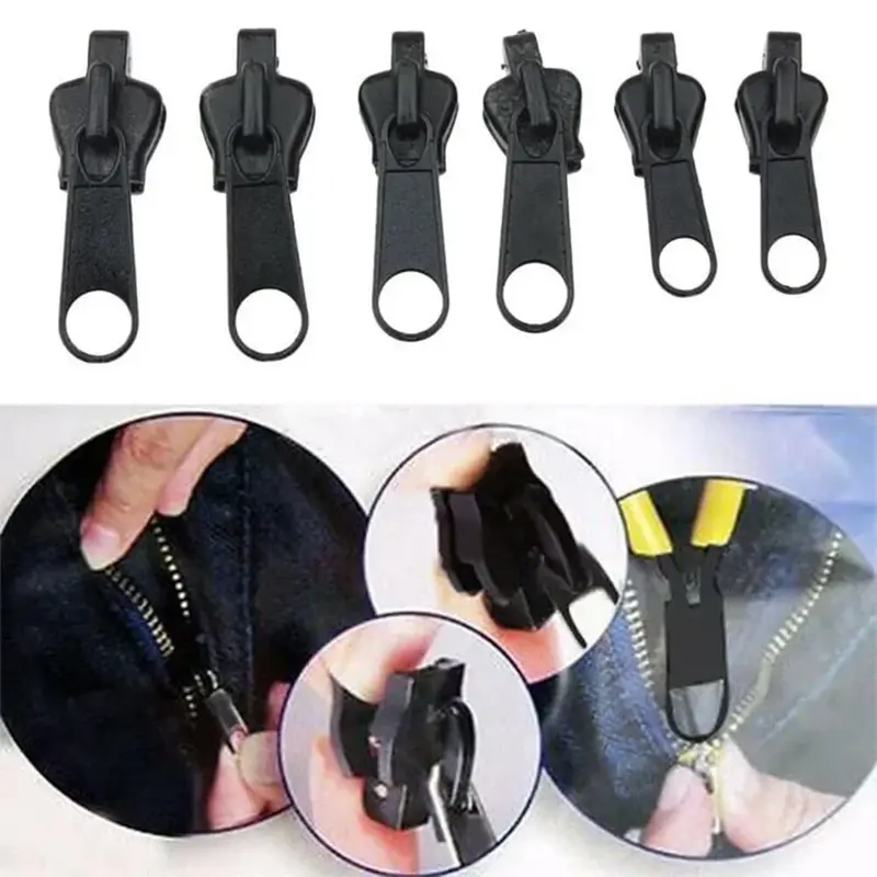 Instant Zipper 6pcs Universal Instant Fix Repair Kit Replacement Zip Slider Teeth Multifunctional Clothing Replacement Zipper 0