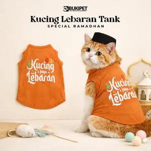 Baju Kucing dan Anjing Lucu Cowok Murah - Kucing Lebaran