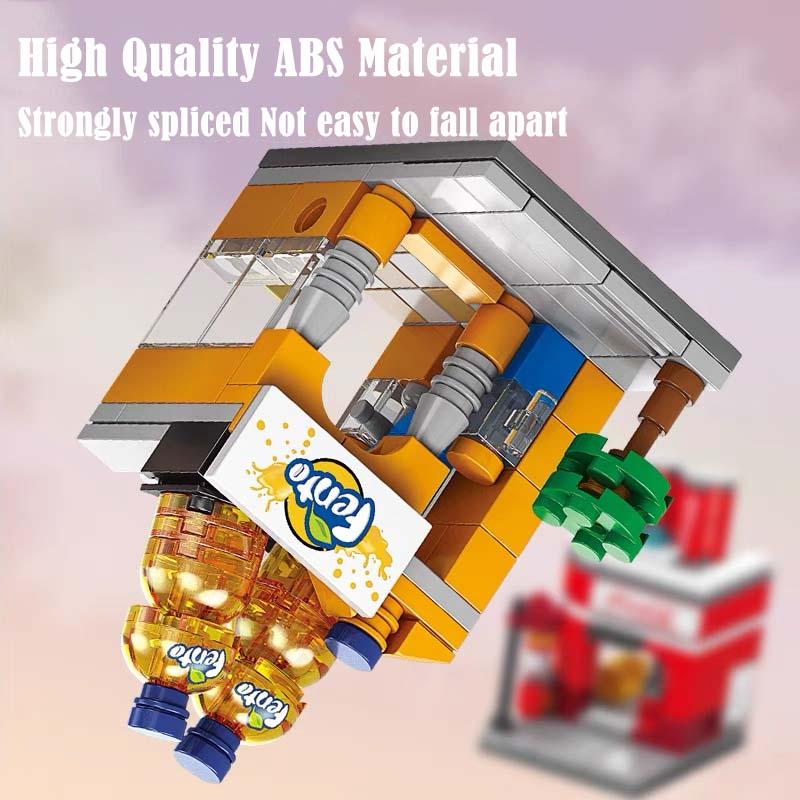 Mainan Balok  Mini Toko sudut McDonald's 3D Puzzle Susun Edukasi Mainan Mainan Anak 3