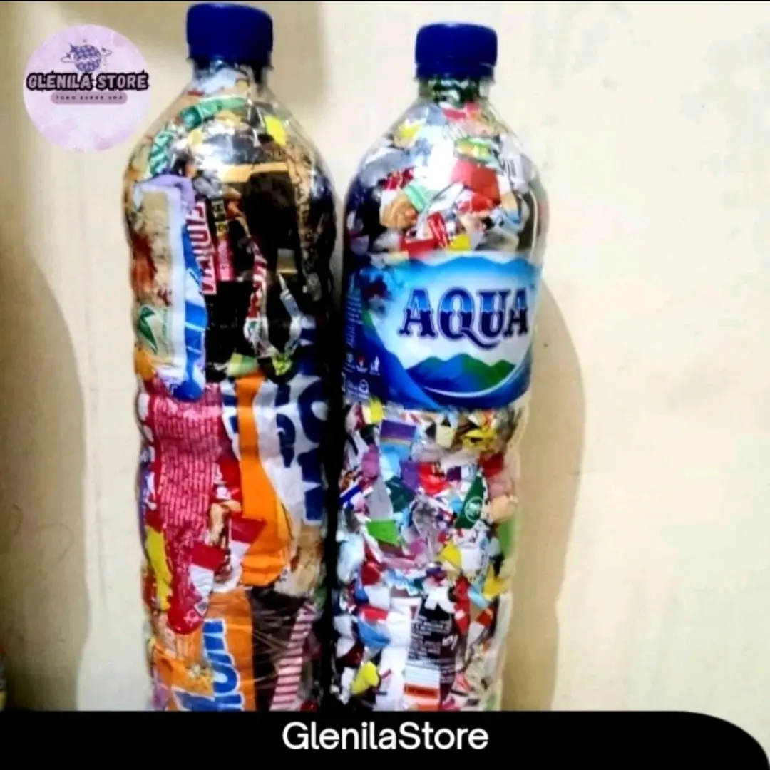 Ecobrick/Ekobrik/cacahan plastik kemasan botol aqua 1500ml (500 gram)