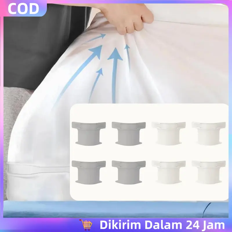 Penjepit Sprei Anti Geser Isi 4 Pcs / Alat Penjepit Sprei Kuat Anti Lepas / Pengait Sprei Penahan Sprei Untuk Sprei