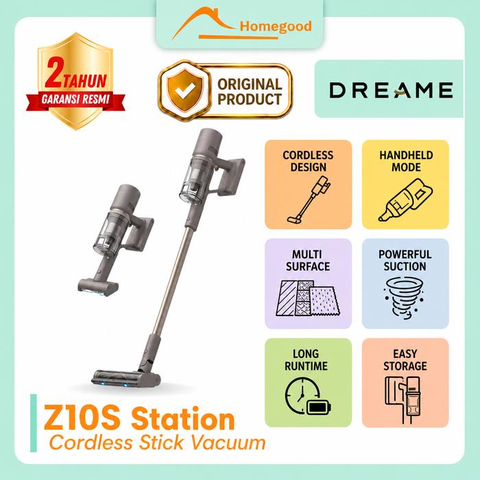 Gambar Dreame Z10s Station Auto Empty Vacuum Vakum Cleaner Penyedot Debu Tanpa Kabel Garansi Resmi dari Homegood.id Kab. Bekasi Tokopedia