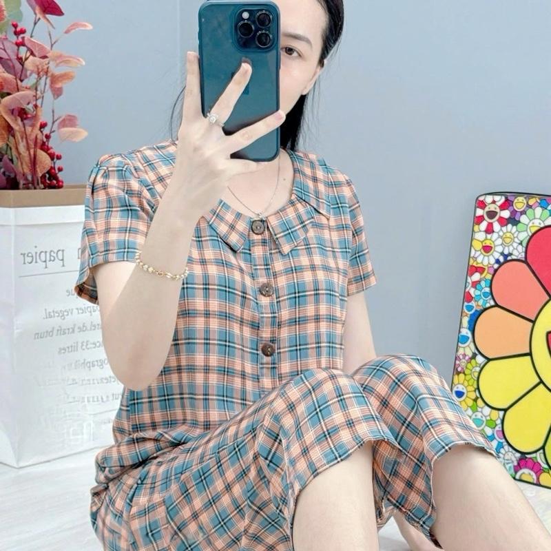  Đồ Bộ 9 Tấc chất liệu mango loại 1 có 2 size 45-75kg - Áo Top Tay Loe Ống Loe Ong Voi set  đồ 