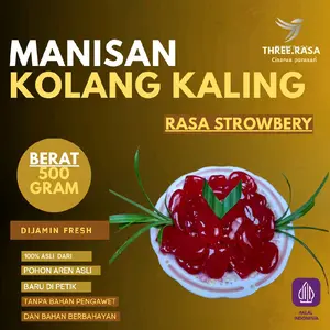 manisan kolang kaling rasa strowbery super premium BERAT 500GRAM