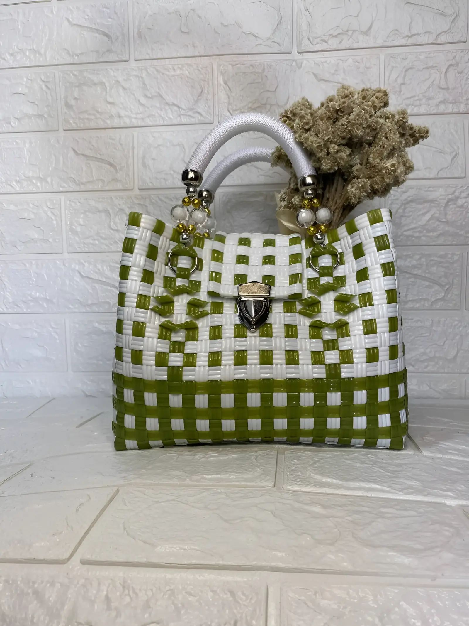 [Istana Anyaman] Tas Anyaman Anyam Jali Pesta dan Kondangan Terbaru Kekinian Mini Handle Setrip