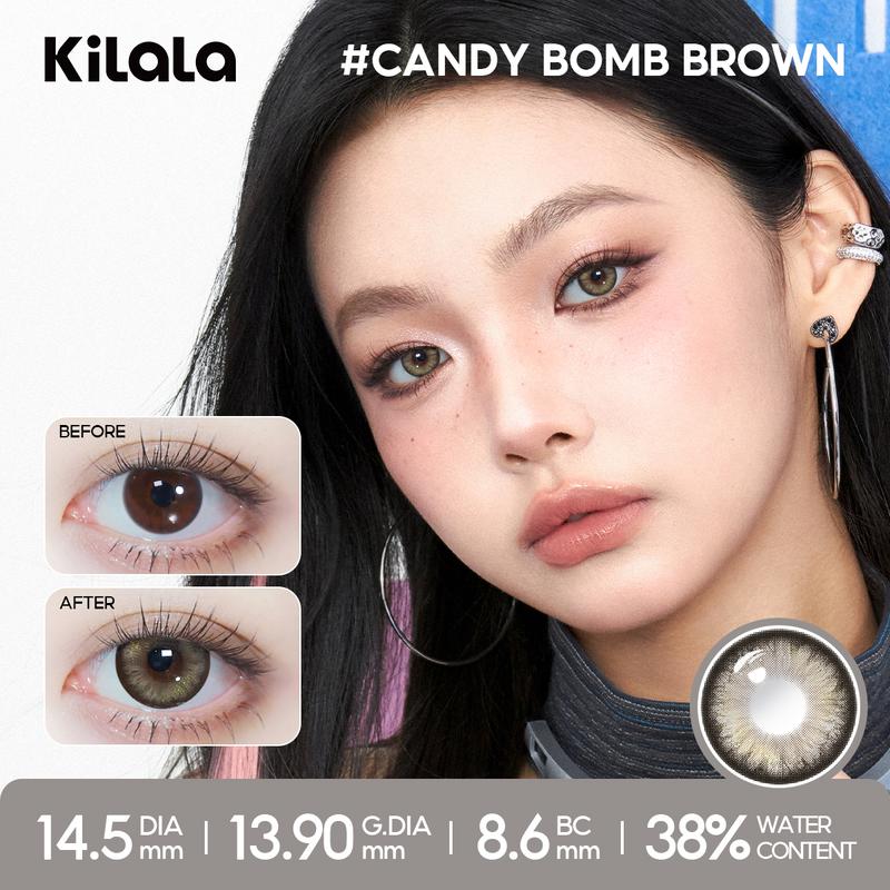 1 cặp kính áp tròng 6 tháng DIA 14.0-14.5mm độ cận 0-7 lens mềm mại màu sắc xinh đẹp nổi bật chất phong cách cosplay lens không thể thiếu vào lễ hội Halloween 2