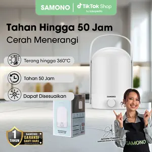 (BISA COD) Samono Lampu Gantung Portabel 360° Tahan 50 Jam Chargeable [SW-RLW08] Tipe charge Putih Senter portable Lampu darurat