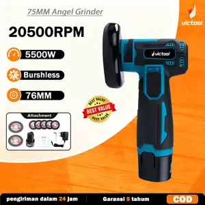 Victool Portable angel Grinder Cordless 3 inci Mesin Gerinda Tangan Elektrik Gerinda Baterai Portable Alat Pemotong / Portable Angle Grinder 12V