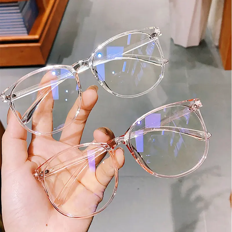 COD❤️ Kacamata Anti Radiasi Komputer Frame Plastik Gaya Retro Untuk Pria / Wanita-yy 1