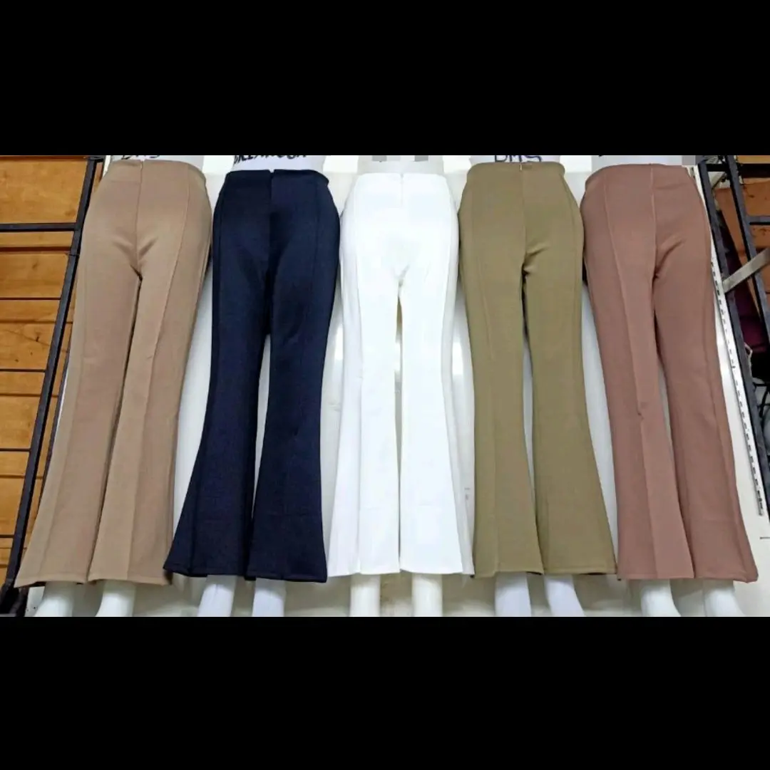 celana   Casual Wanita cutbray bahan scuba keren tebal dan mewah