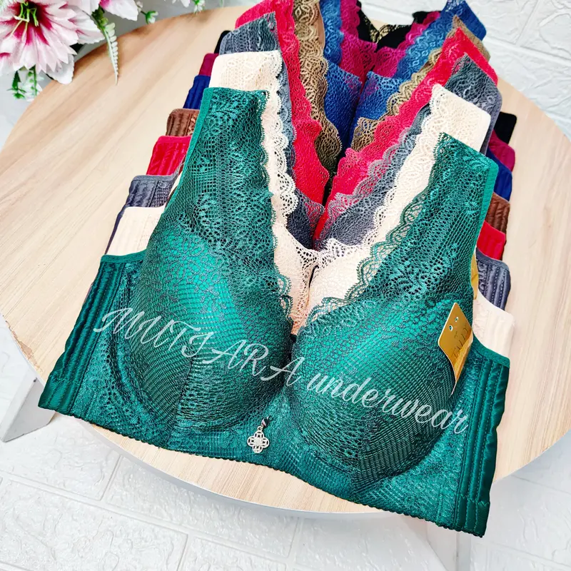 Bra Sayap Lebar TALLY 8117 Size 34-44 Cup C Pakai Kawat/Bra Penekan Lemak Sayap Lebar Pakai Kawat Bh Wanita Busa Tipis Brokat Katun 3