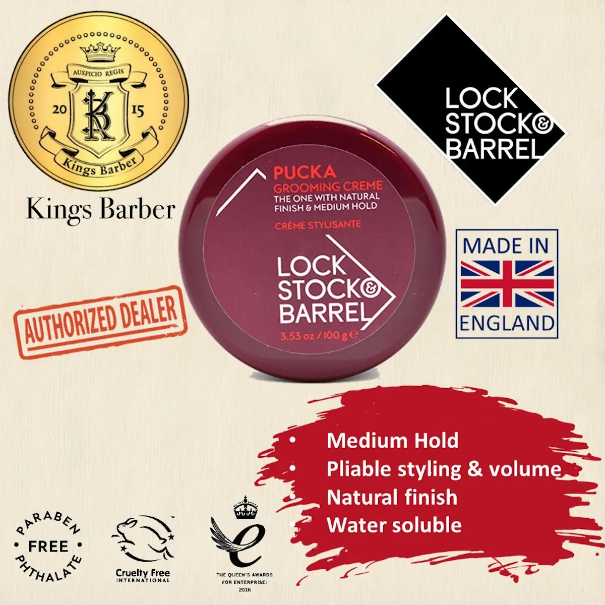 LOCK STOCK & BARREL, Pucka Grooming Crème - 100g
