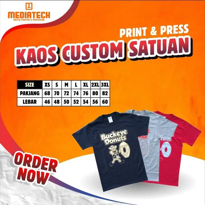 SEHARI JADI ! Baju Kaos Custom Depan Belakang Bebas Pakai Foto Logo Dan Nama Suka Suka Sendiri Sablon Satuan Distro Dewasa