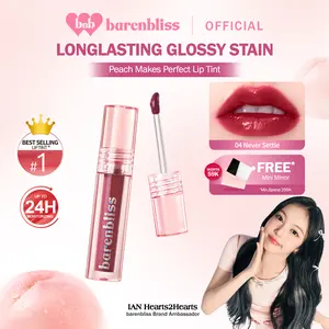 【BEST SELLING】BNB Barenbliss Peach Makes Perfect Lip Tint 3ml | Liptint Ringan Korea Glossy Stain Melembabkan hingga 24 Jam Hydrating Warna Tahan 12 Jam Sweet Peach Scent Natural Ombre Lips Non Sticky Anti Kering Lipgloss bnb official store